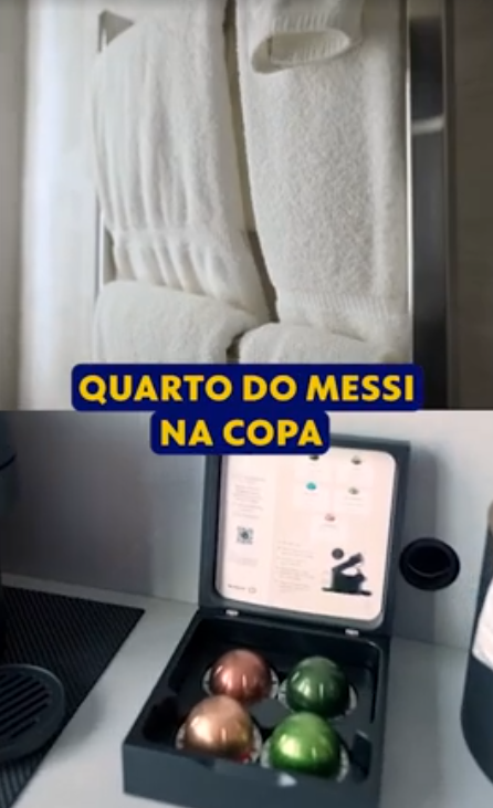 Messi terá quarto especial na Copa do Mundo por Reprodução