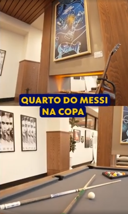 Messi terá quarto especial na Copa do Mundo por Reprodução