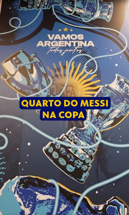 Messi terá quarto especial na Copa do Mundo por Reprodução