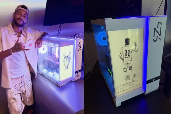 Neymar e seu PC personalizado