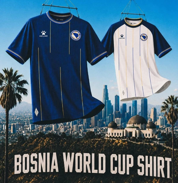 Uniforme da Bósnia e Herzegovina para Copa do Mundo 2026  por Divulgação