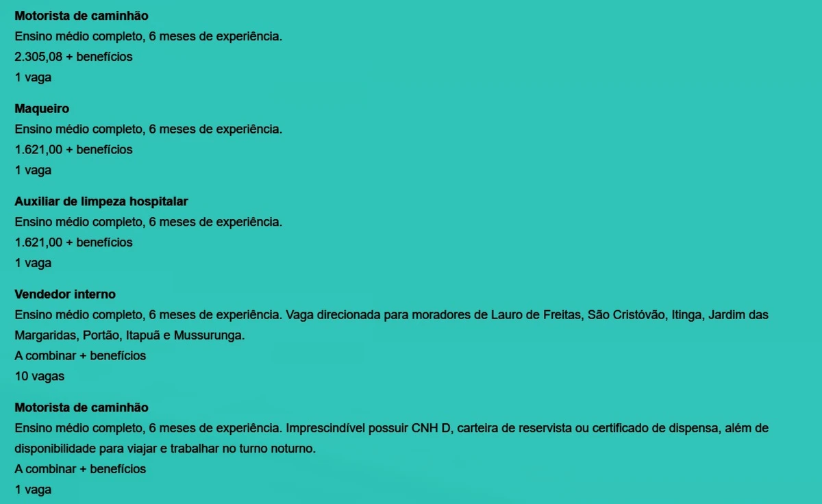 Veja vagas por Reprodução