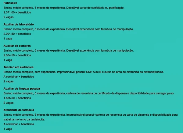 Veja vagas por Reprodução