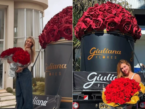 Bruna Rotta e Virginia Fonseca sendo surpreendida por caminhão de rosas por Reprodução/Instagram
