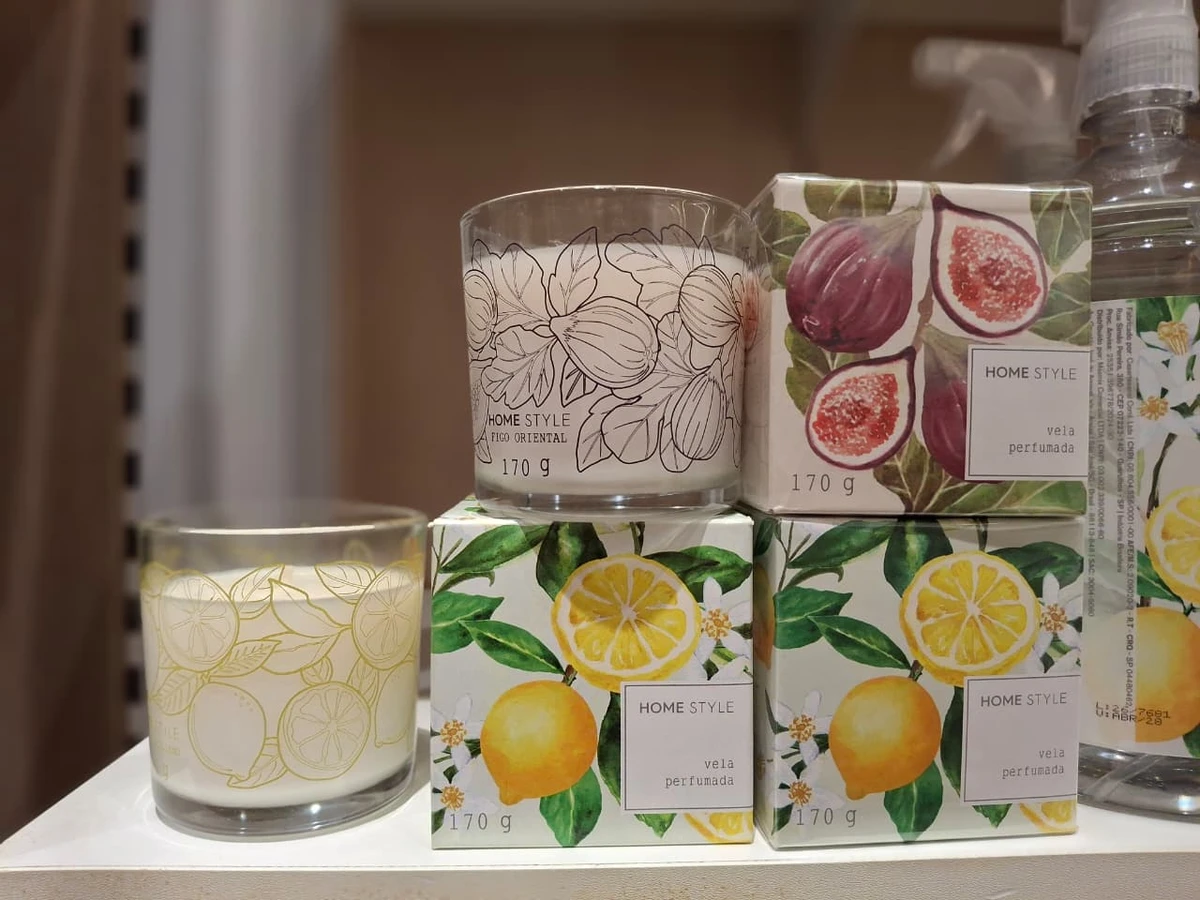 Velas perfumadas, a opção de figo sai por R$89,99 e a de limão por R$100
Onde: Camicado, Shopping Paralela  por Divulgação