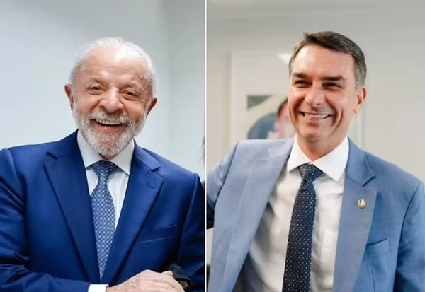 Lula e Flávio Bolsonaro