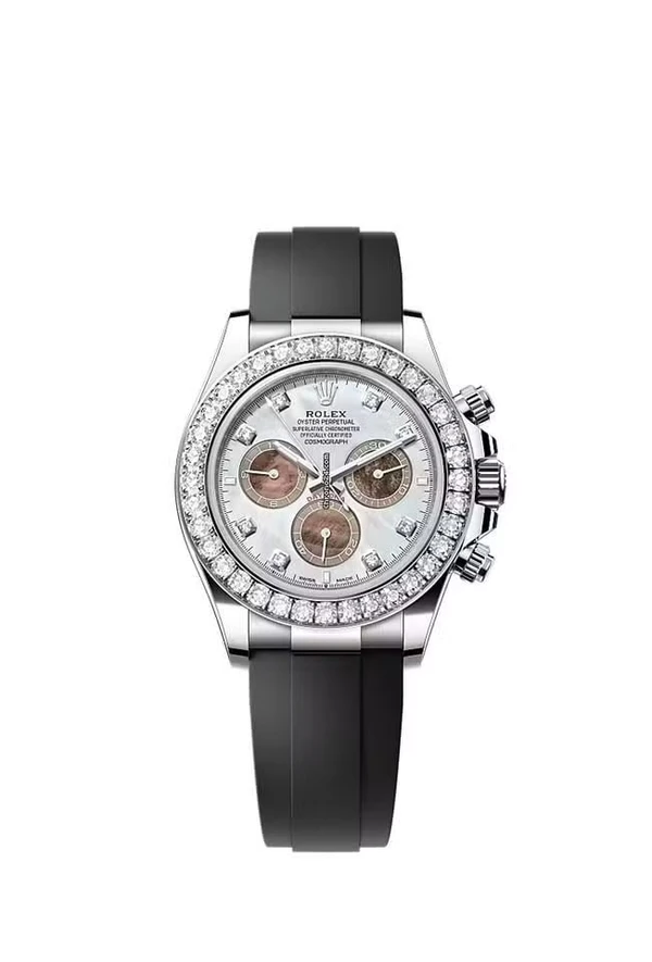 Rolex Cosmograph Daytona (R$ 1,5 milhão): versão de luxo do tradicional cronógrafo da Rolex, com luneta cravejada de diamantes e mostrador em madrepérola por Reprodução